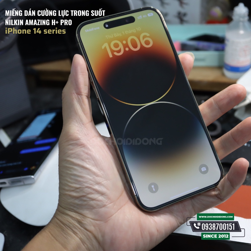 Miếng dán cường lực trong suốt Nillkin Amazing H+ Pro cho iPhone 14 - 14 Plus - 14 Pro - 14 Pro Max