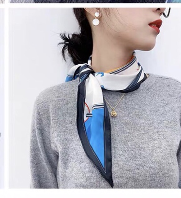 Khăn choàng cổ in hoạ tiết dễ thương( Có ảnh thật sản phẩm) - Maben