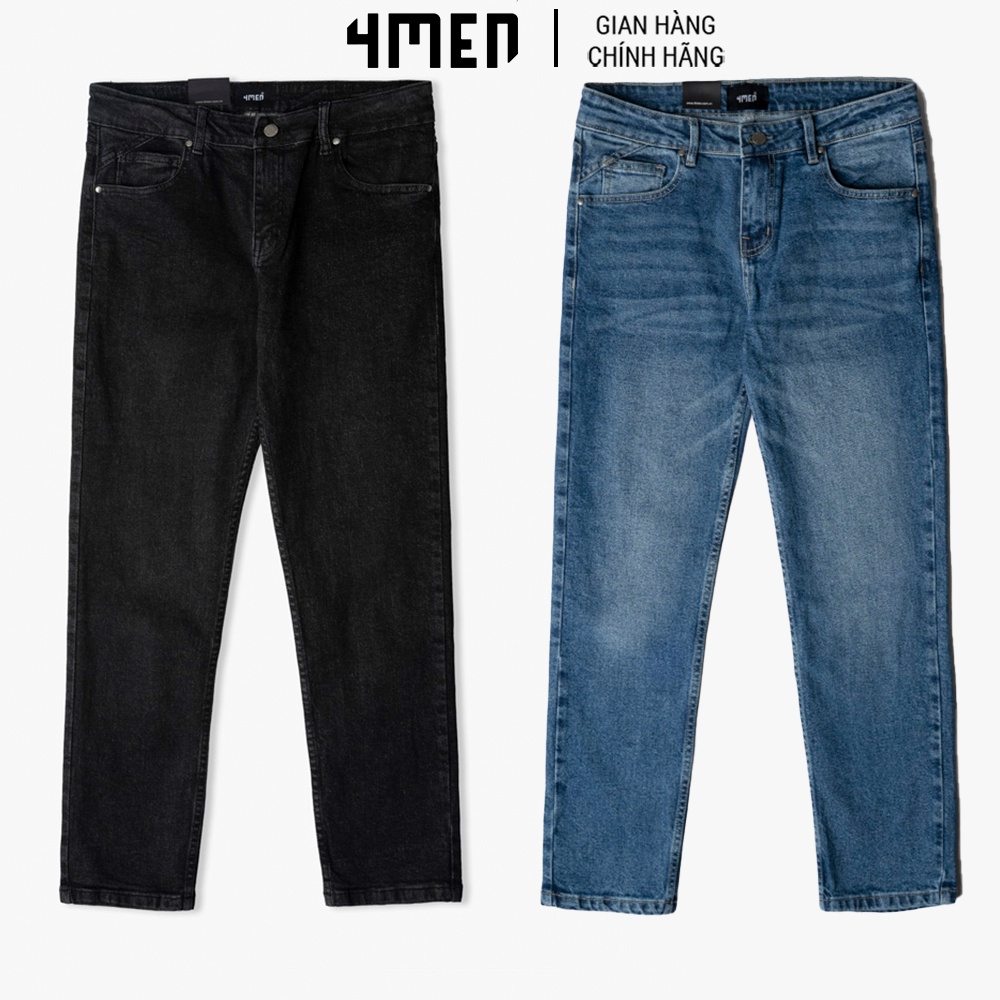 Quần Jeans Nam Cao Cấp 4MEN Regular Faded Effect QJ051