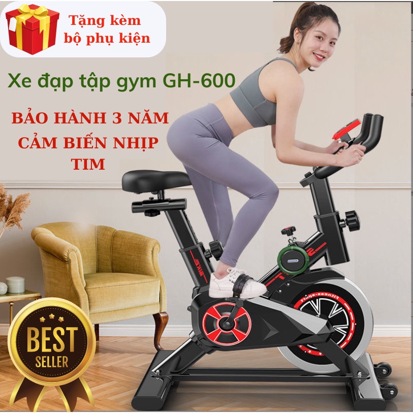 Xe đạp tập gym tại nhà Spinbike GH - 600, Xe đẹp thể dục tại nhà giá rẻ, bảo hành 36 tháng