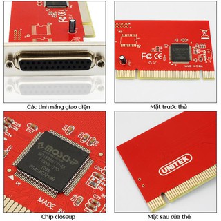 Card PCI -> COM 25 Unitek (Y - 7505) hàng chính hãng fullbox , bảo hàng 18 tháng , 1 đổi 1