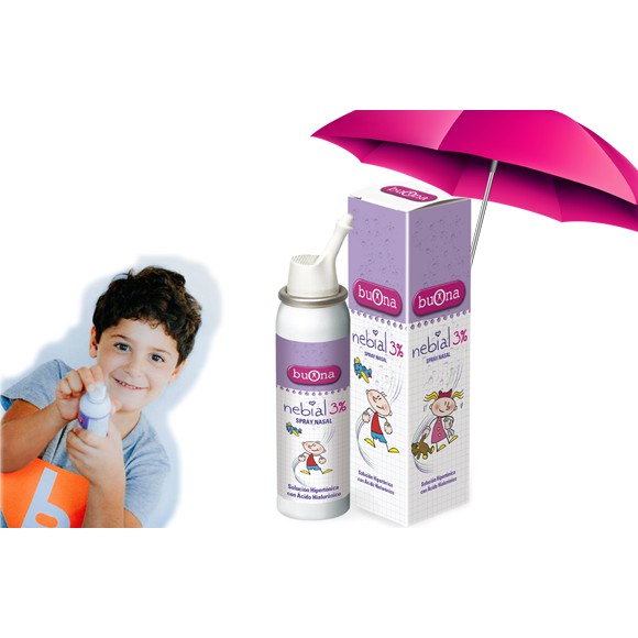 Bình xịt mũi cho bé Nebial 3% Nasal Spray Vệ sinh mũi cho bé Làm sạch mũi Nghẹt mũi Viêm mũi Viêm xoang