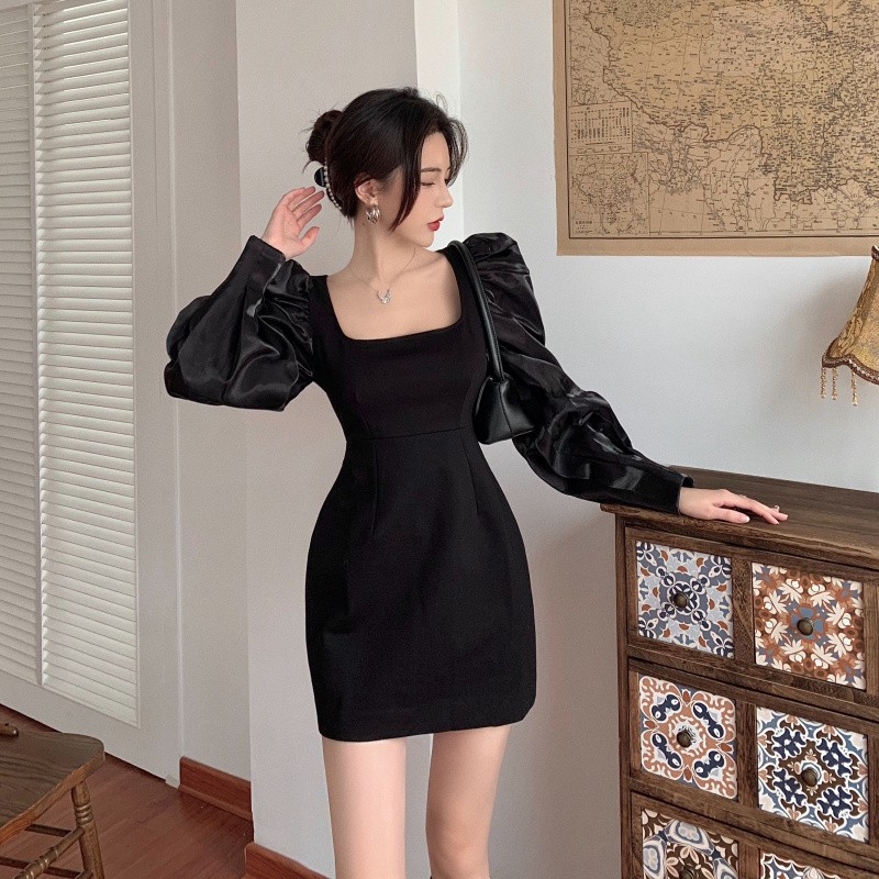 Đầm nữ dáng ôm tay dài mini Emilyshop