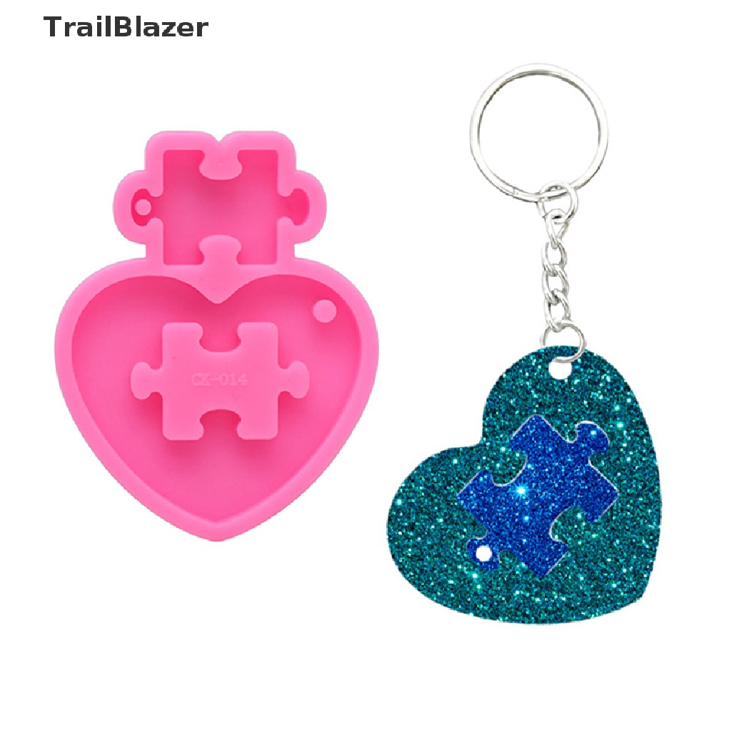 Tbvn Heart Keychain Silicone Mold Epoxy Craft Resin Molds DIY Handmade Clay Mold Jelly