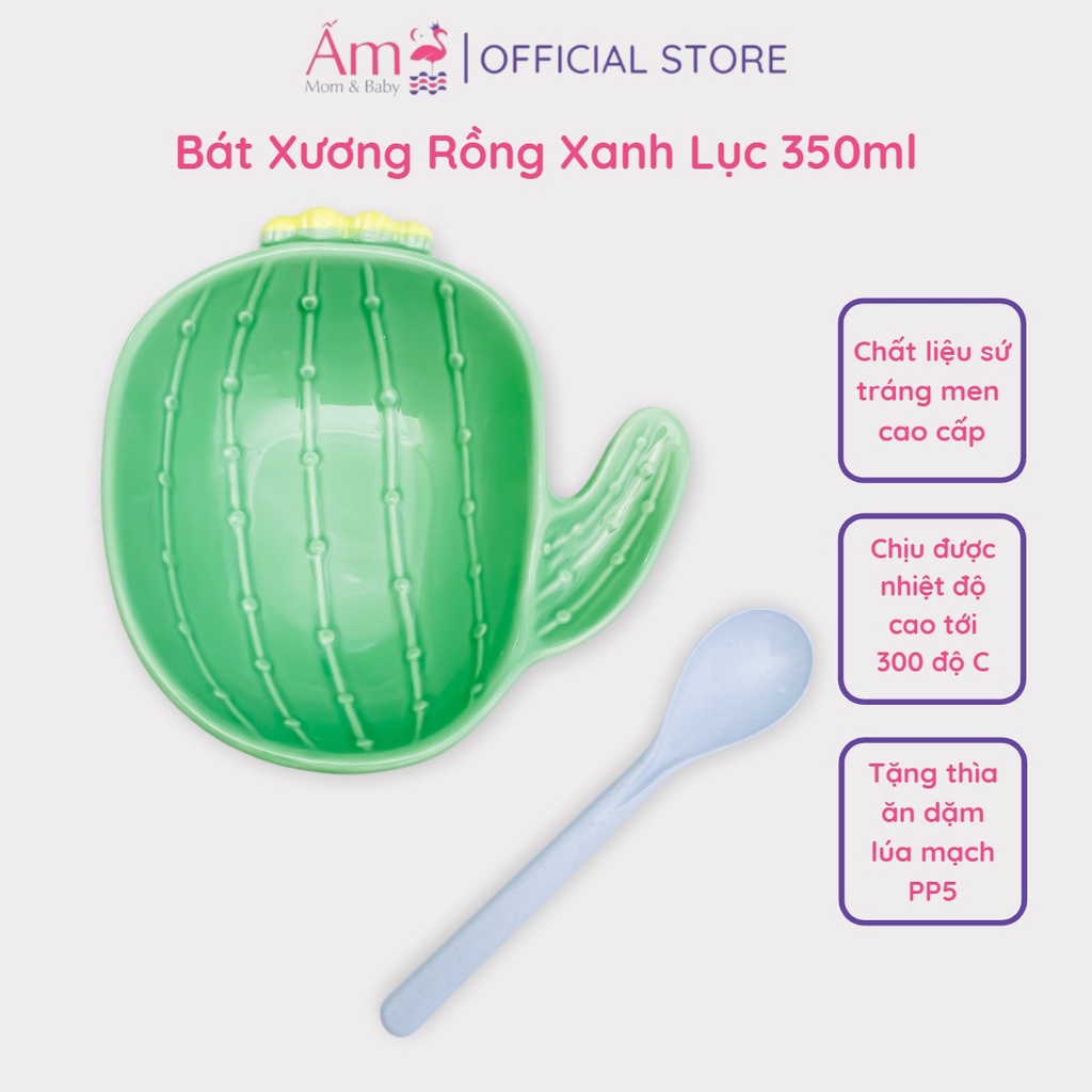 [Tặng Thìa] Bát Ăn Dặm Cỡ Lớn Cho Bé Nhiều Hình Dễ Thương Ấm Baby Gốm Sứ Kiểu Nhật Cao Cấp An Toàn Cho Trẻ Ấm Gift Decor