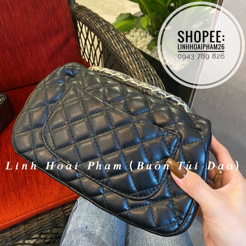 Túi đeo chéo dáng hộp classic 2 size 20cm và 22cm