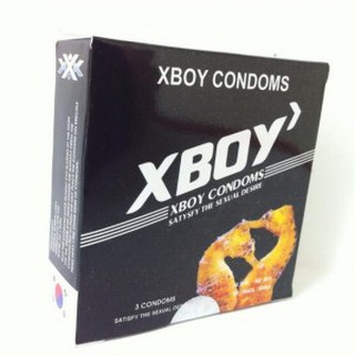 Bao cao su Xboy siêu mỏng kéo dài thời gian hộp 3 chiếc , bao cao su con cá ngựa