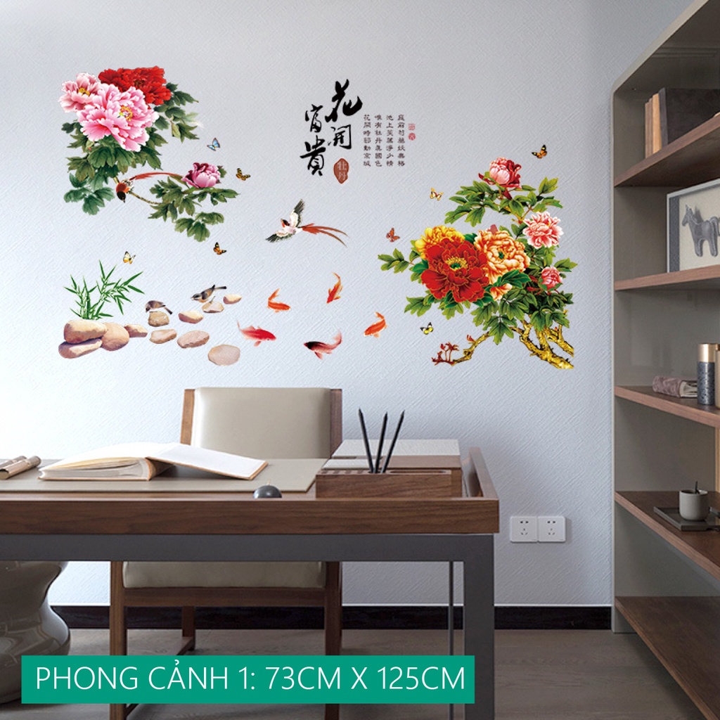 Decal tranh dán tường trang trí Phòng Khách hoặc Phòng Ngủ