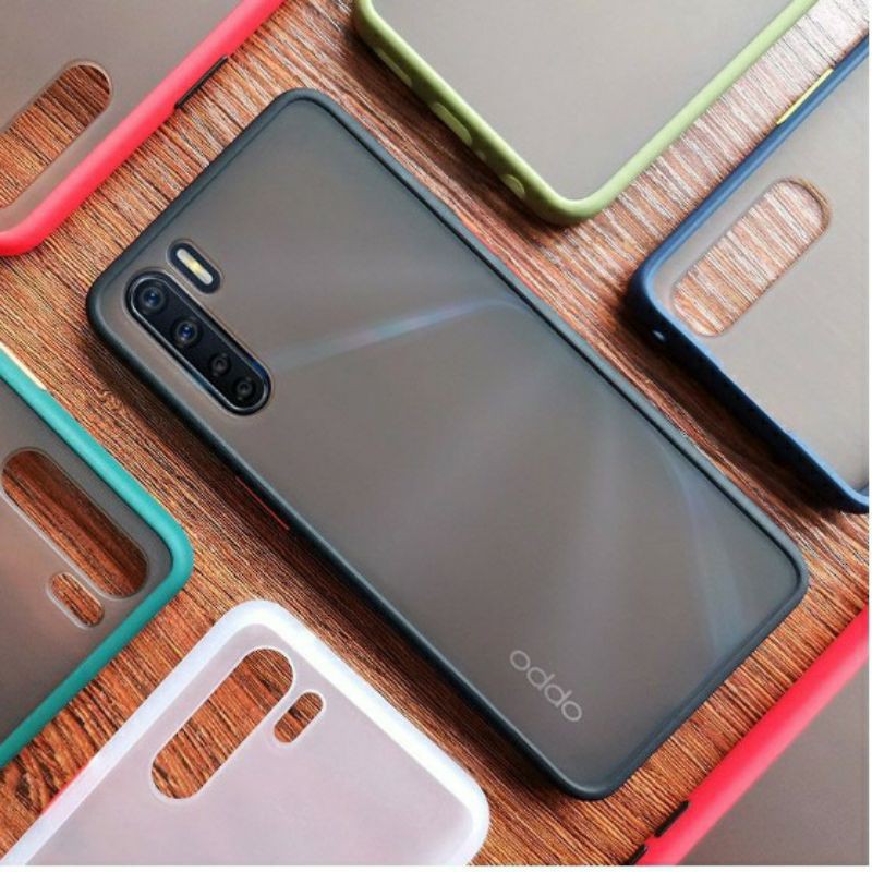 ốp lưng cho Realme 5 Pro / Realme 5 / Realme 5i Mặt lưng nhám viền màu