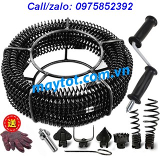 Dây thông tắc cống phi 16 dài 9m dùng tay quay