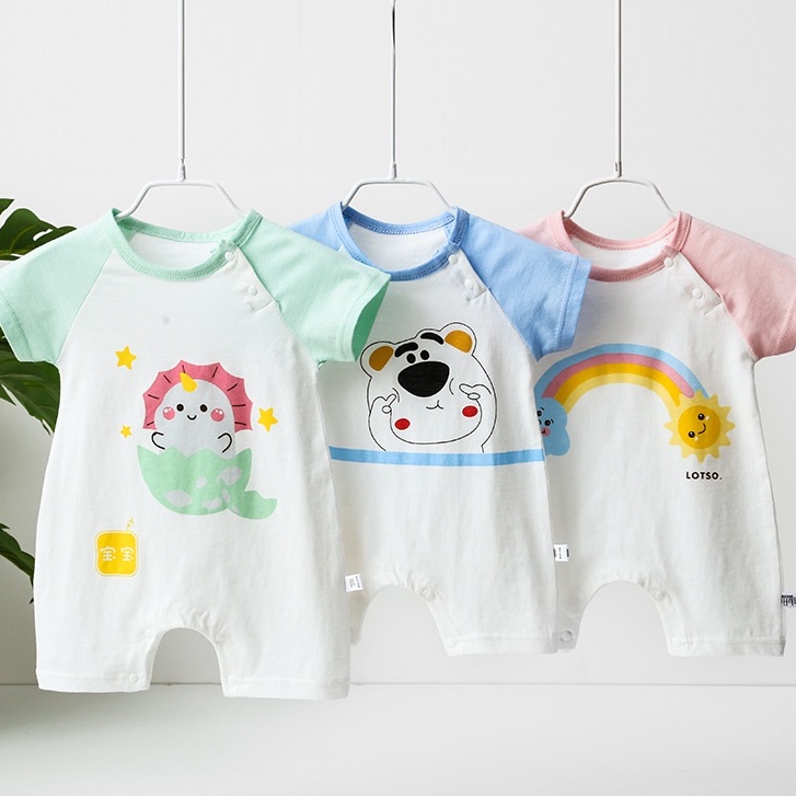 Body liền thân, bodysuit ngắn tay cotton cho bé trai và bé gái sơ sinh từ 3-13kg, hàng đẹp xuất Hàn - BD73