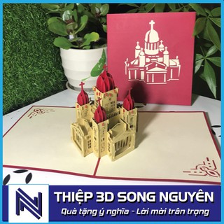 Thiệp 3D Kiến trúc quốc tế - Song Nguyên, Tháp Eiffe, Nhà thờ Thánh Isaac, Cầu Tháp,... làm quà tặng, quà lưu niệm