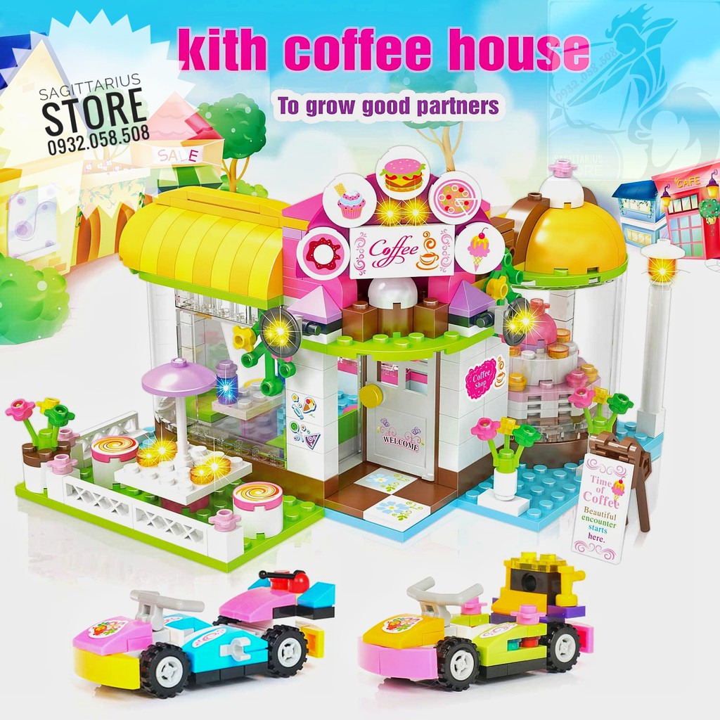 Lego LX.A063 Lắp Ráp Tiệm Coffee - Kith Coffee House ( 443 Mảnh )