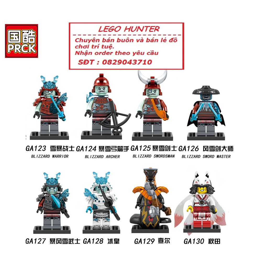 Lego Minifigures Ninjago Season 11 - Nhân vật Ninjago Mùa 11 năm 2019 Blizzard Warriors Archer Swordman Vex Char Akita