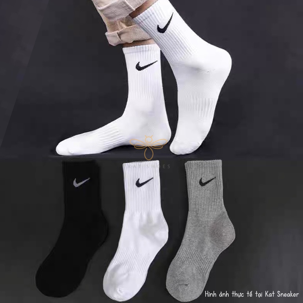 [KatShoes] Tất Nike dệt kim cao cổ nam nữ , vớ thể thao hàng loại đẹp bản cổ cao [Bản High]