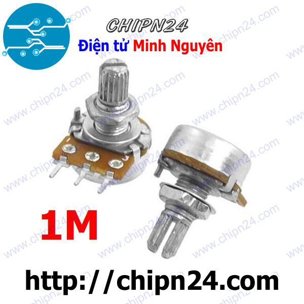 [3 CHIẾC] Biến trở Volume Đơn 1M WH148 (B105 105 L15 3 chân)