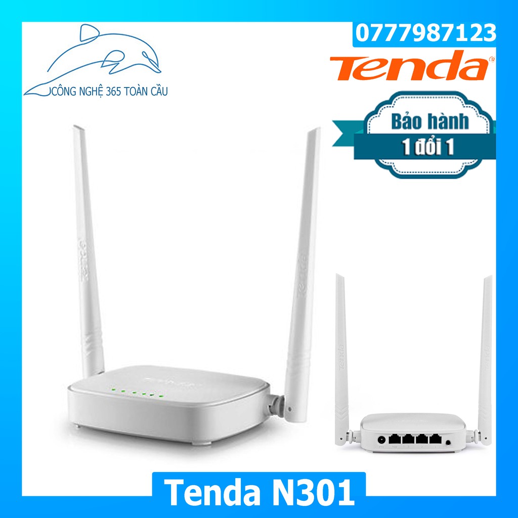 Thiết Bị Phát Wifi không Dây 300Mps - Tenda N301 Bảo Hành 12 Tháng Lối Đổi Mới