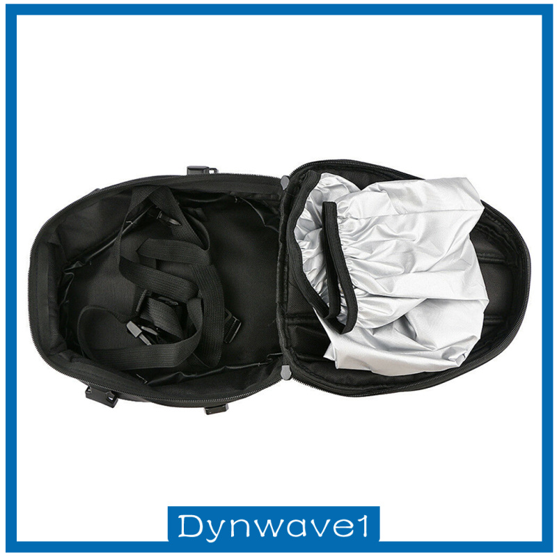 [DYNWAVE1]Motorcycle Tail Seat Bag Waterproof 30x21.5x20cm Black Multifunctional