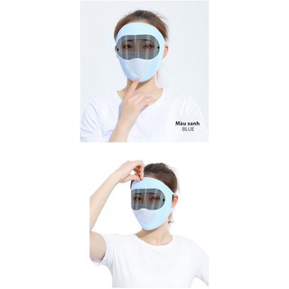 Khẩu trang vải ninja kín mặt có kính râm chống nắng, chống bụi, có lỗ thông hơi | BigBuy360 - bigbuy360.vn
