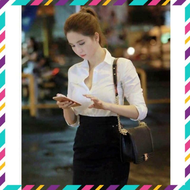 ÁO SƠ MI TRẮNG DÀI TAY CÔNG SỞ THỜI TRANG PHƯƠNG THÚY