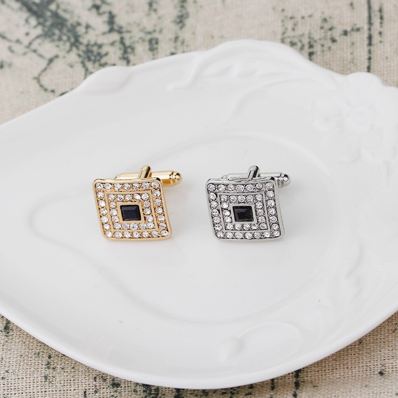 [NF] Khuy Măng Sét Đính Kim Cương Tráng Men Phong Cách Pháp Sáng Tạo Thời Trang Mới Cho Nam