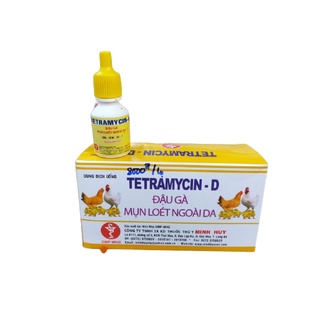 Phòng: đậu gà, mụn loét ngoài da tetramycin-d 10ml