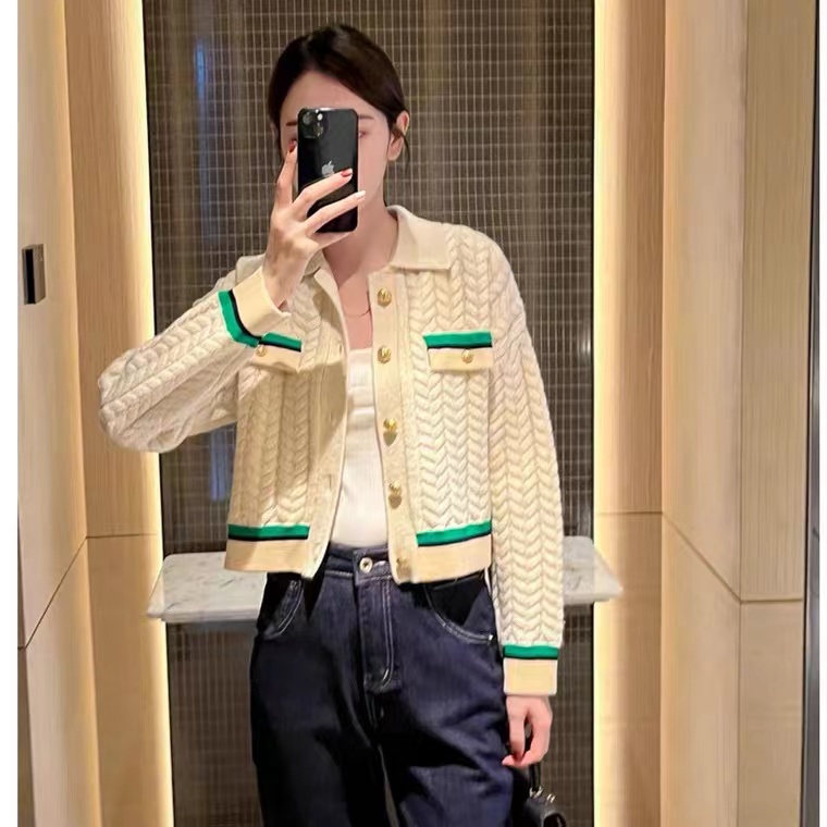 Xiaoxiang Áo Khoác Cardigan Len Dệt Kim Cao Cấp Phong Cách Pháp Thời Trang Xuân Thu 2022 Cho Nữ