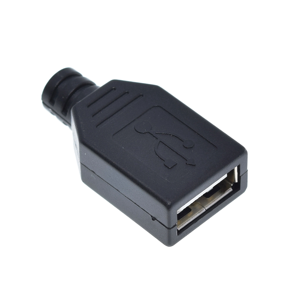 Set đầu cắm USB 4pin vỏ nhựa màu đen | BigBuy360 - bigbuy360.vn