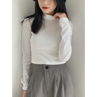 áo thun gân trơn cổ 3 phân TKP115 LOLLIE STUDIO