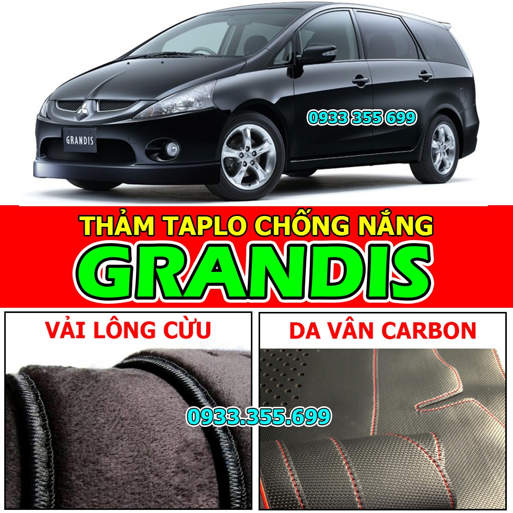 Thảm Taplo MITSUBISHI GRANDIS bằng Nhung lông Cừu