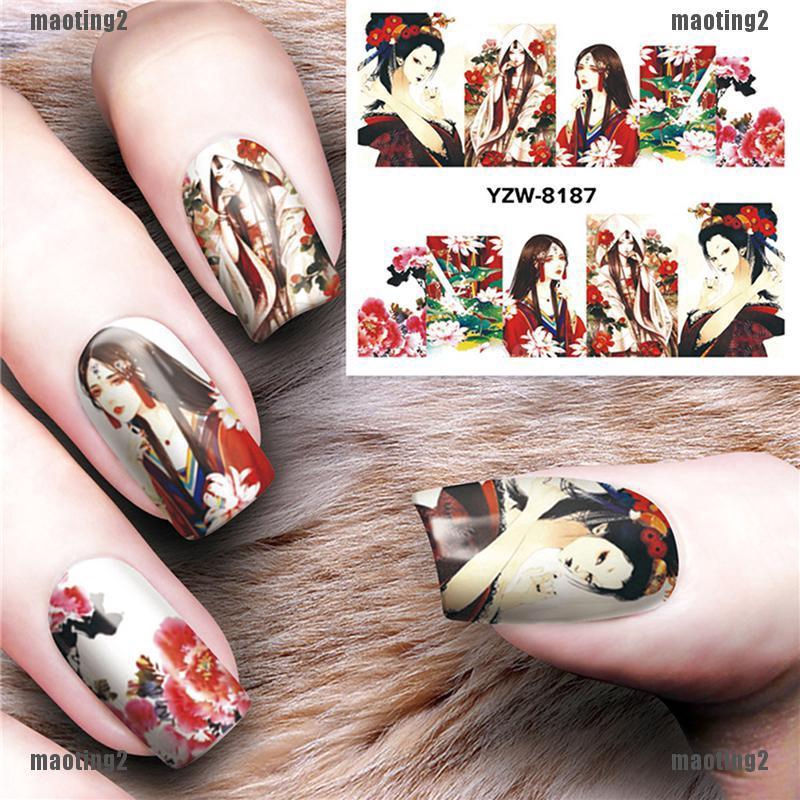 {MT2}Miếng dán móng tay hình mỹ nhân xinh đẹp