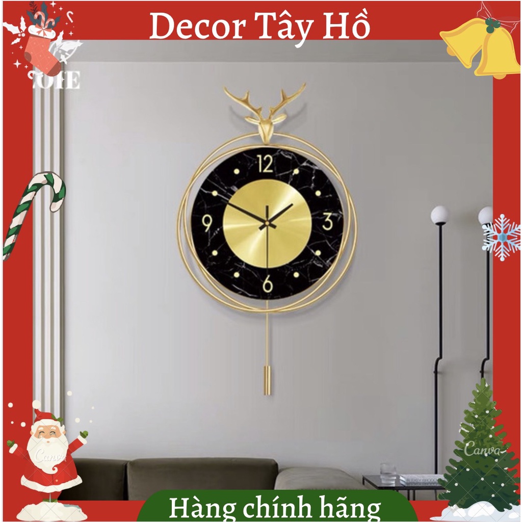 Đồng hồ treo tường Deer Phong cách Châu Âu Sang Trọng Hiện Đại - DercoTayHo - Hot Sale