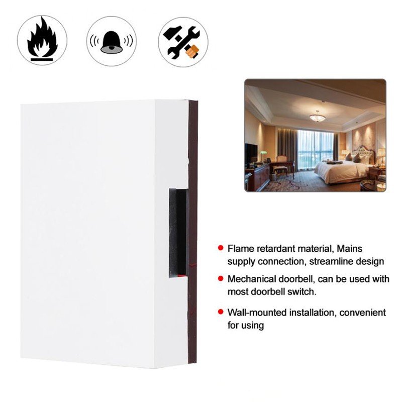 220V Wired Doorbell Manual Ding Dong Bell Chime for Home Hotel Access Control System Timbre Puerta Casa Smart Doorbell