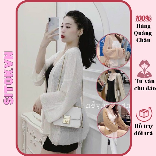 Áo cardigan len mỏng phong cách Hàn Quốc, áo khoác len chất tơ siêu mềm