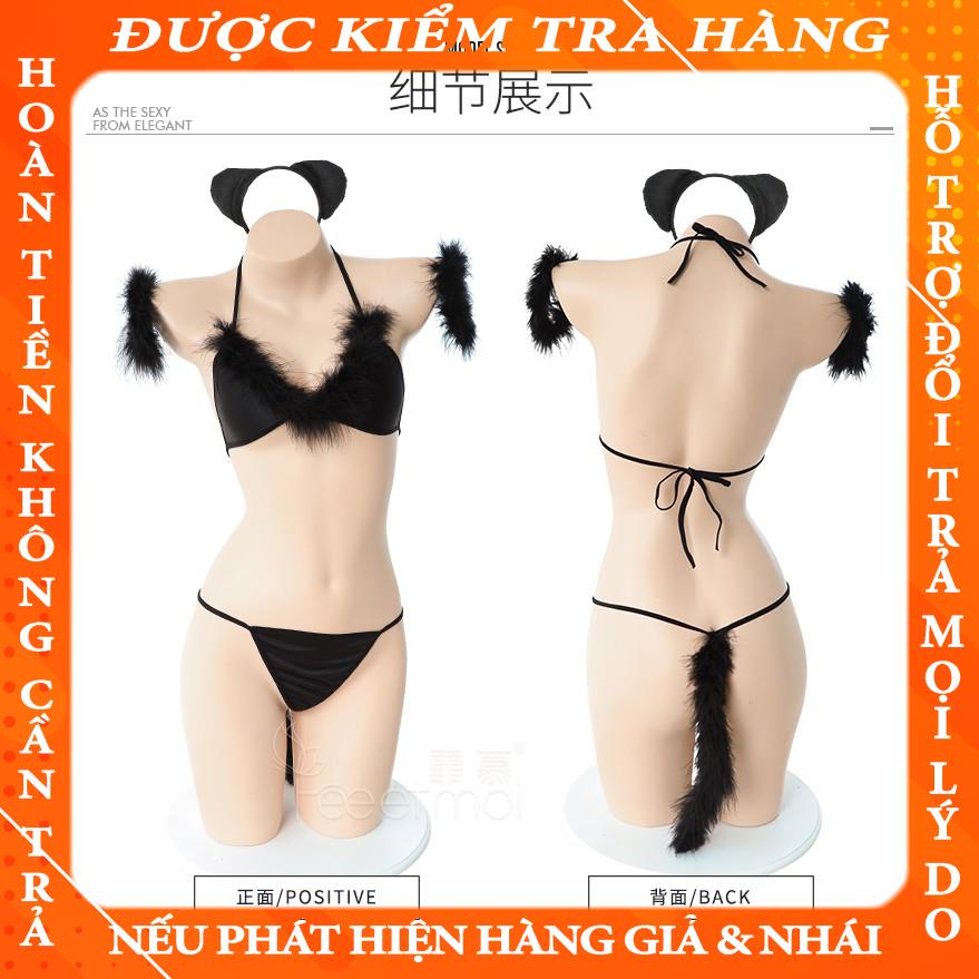 BDSM Bộ đồ ngủ 2 mảnh dạng bikini cosplay mèo con gợi cảm  okhucli | BigBuy360 - bigbuy360.vn
