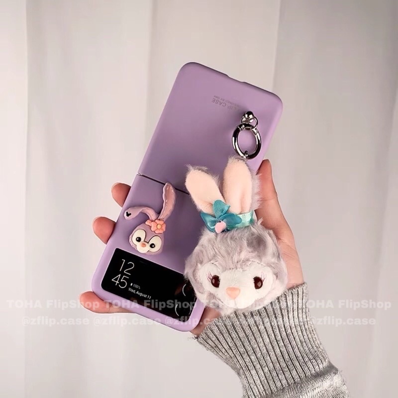 Ốp Samsung Z Flip 3 / Z Flip 4 thỏ bông màu tím xinh xắn dễ thương nữ tính / Z Flip3 / ZFlip3 / Z Flip4/ ZFlip4