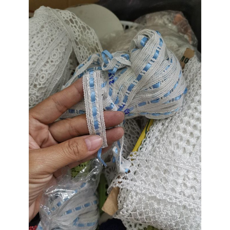 ren chỉ, cotton, ren lưới chỉ 1k 1m