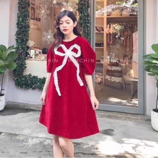 Đầm Bigsize Đỏ Tết Xinh Xắn