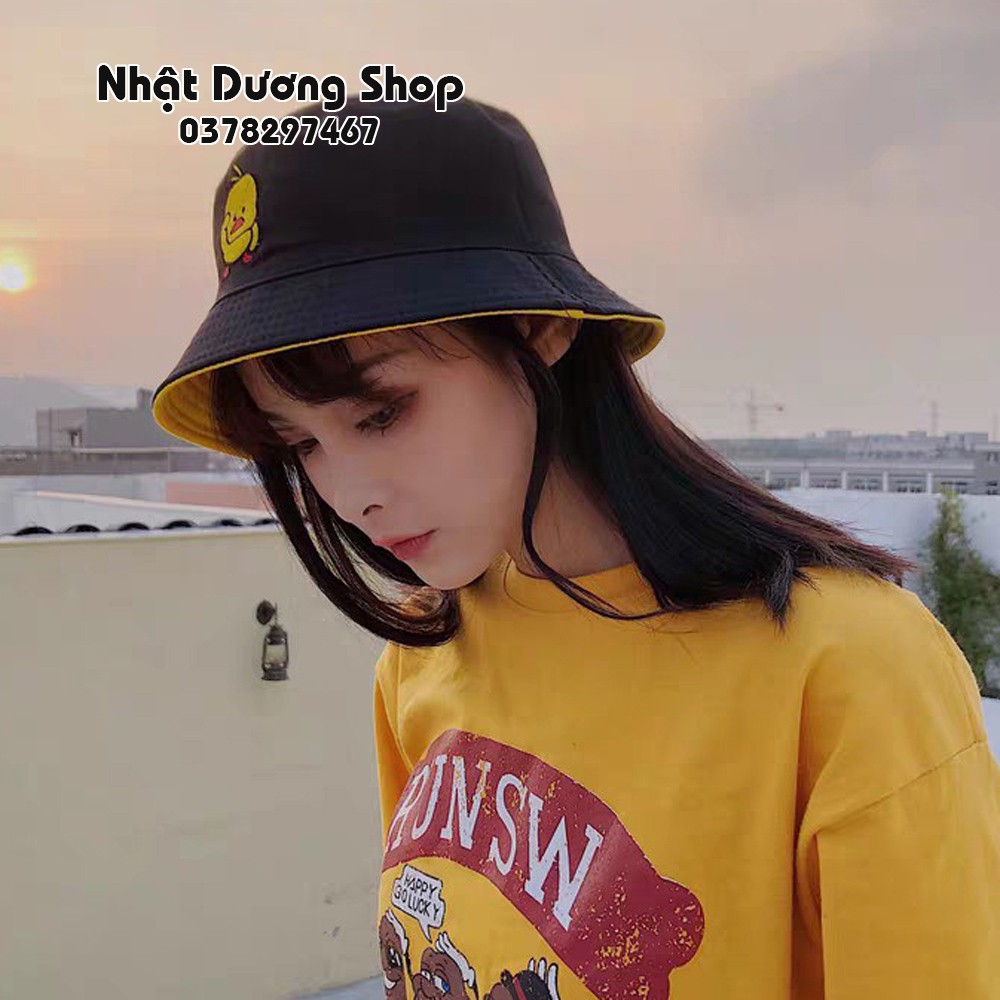 Nón tai bèo người lớn con vịt 2 mặt độc đáo chất liệu Cotton thoáng mát