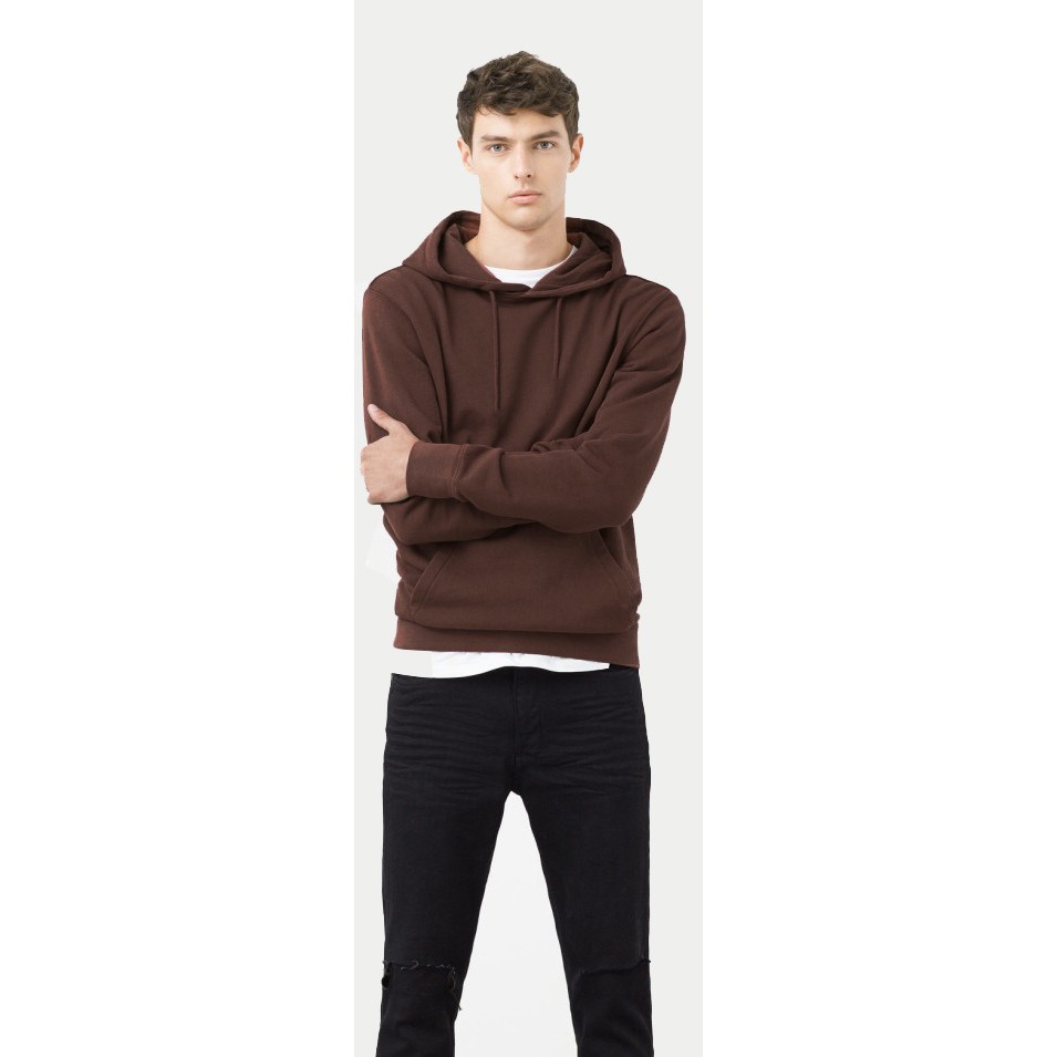 Áo khoát hoodie unisex - áo khoác nỉ chui đầu màu Nâu, Đen