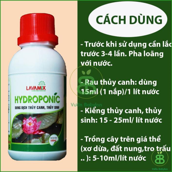 (NEW) Dung Dịch Trồng Thủy Canh Cho Sen Mini Hydroponic 100ML