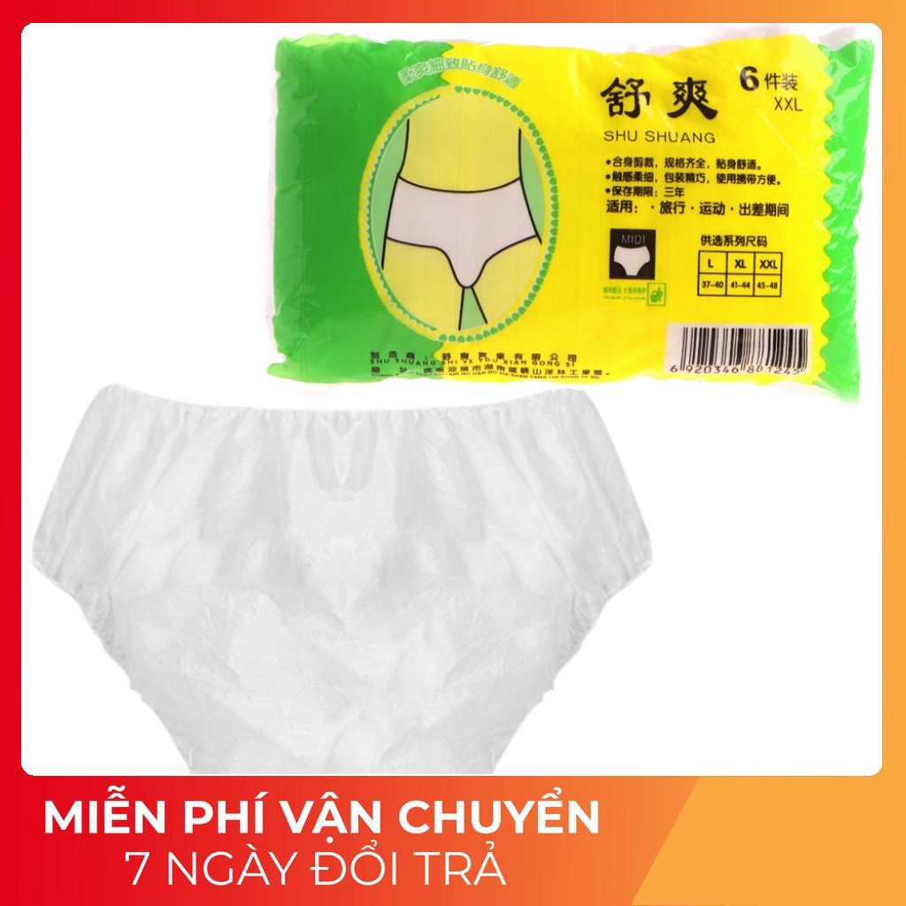Quần lót giấy bịch 6 chiếc!