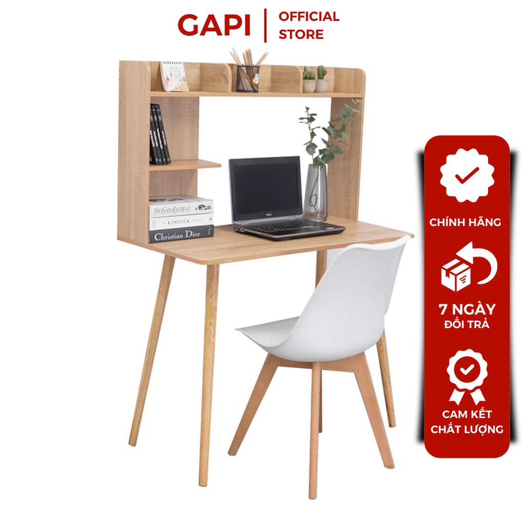 Bàn Làm Việc GAPI Kèm Giá Sách Phong Cách Nordic - GP149