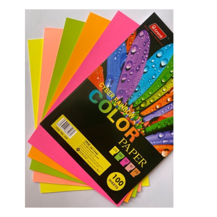 Bìa màu A4 dạ quang Pgrand 160gsm