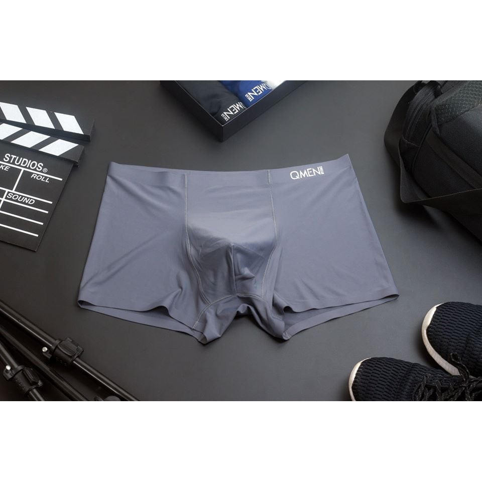 Quần Lót Nam Đùi Thun Lạnh Không Đường May Không Viền QMEN- SET 3 CHIÊC