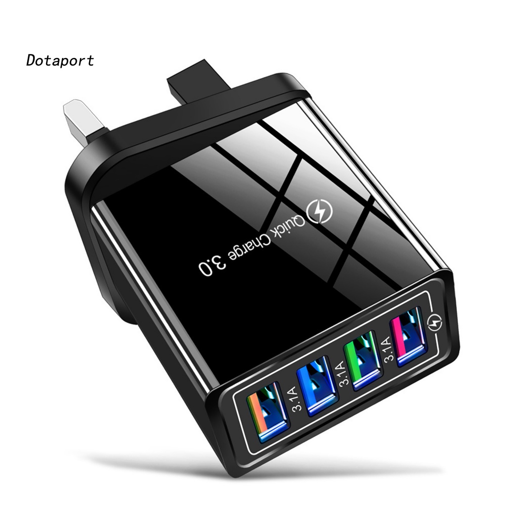 Bộ Sạc 4 Cổng USB Có Đèn LED Cho Điện Thoại