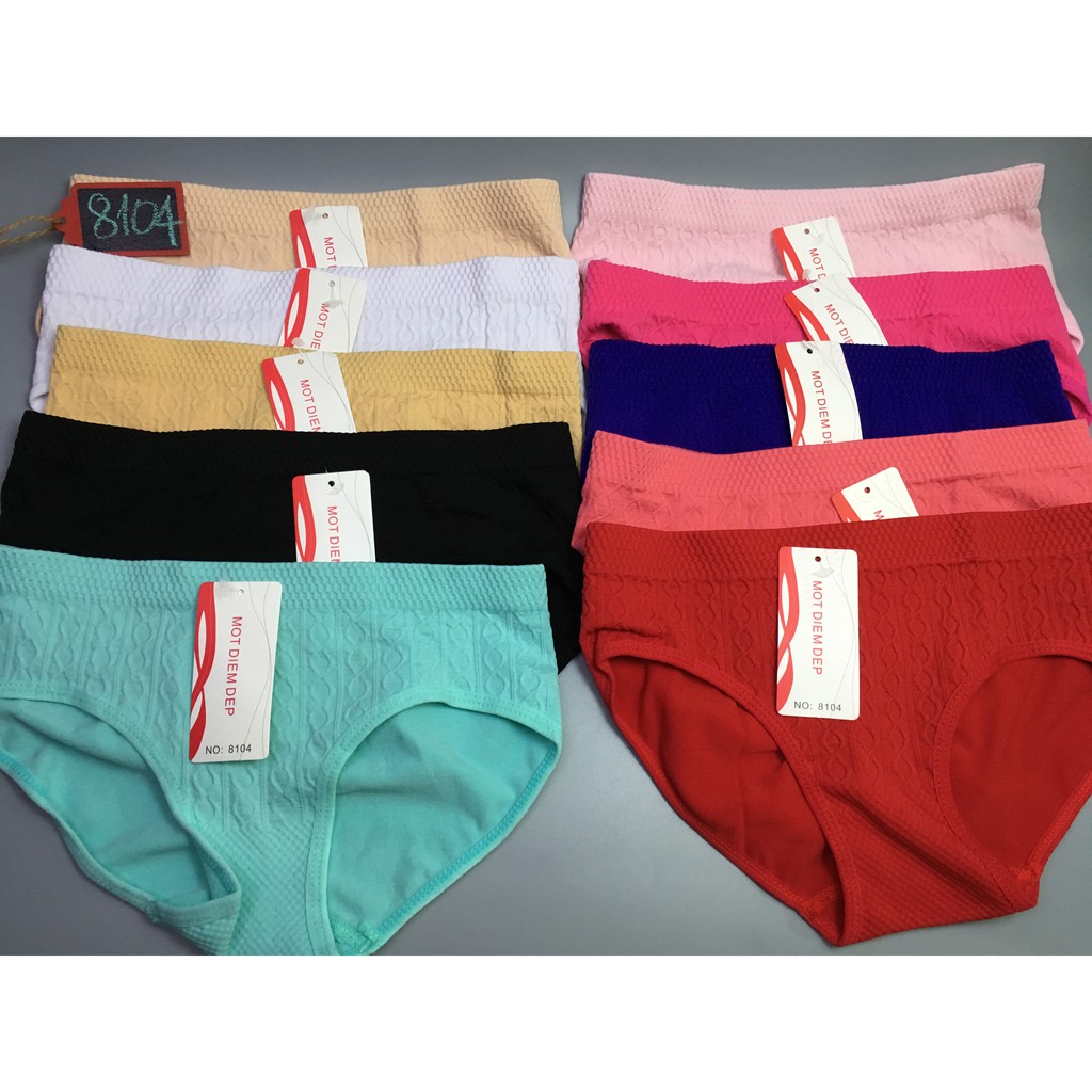 Quần lót nữ dệt kim co giãn 4 chiều size nhỏ và lớn combo 10 cái
