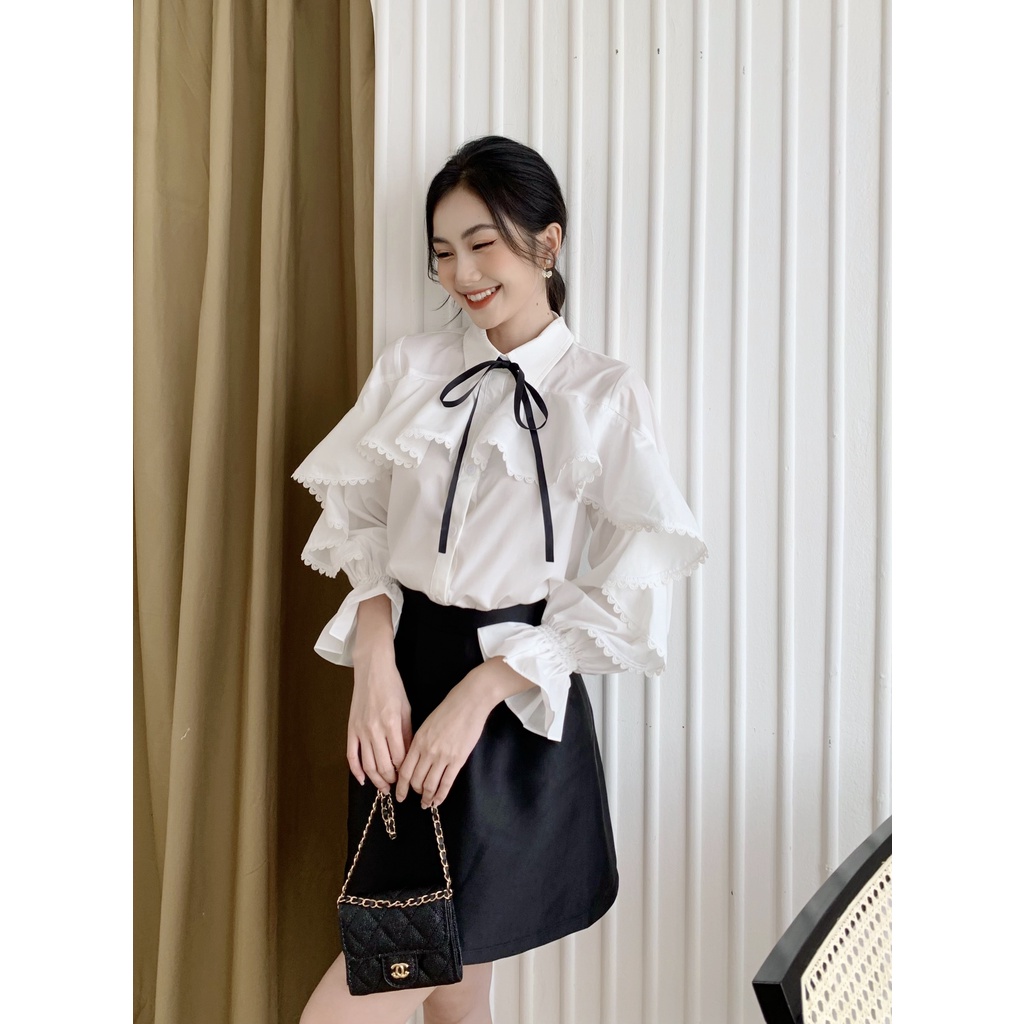 Chân váy chữ A Chillgals màu đen CV-008