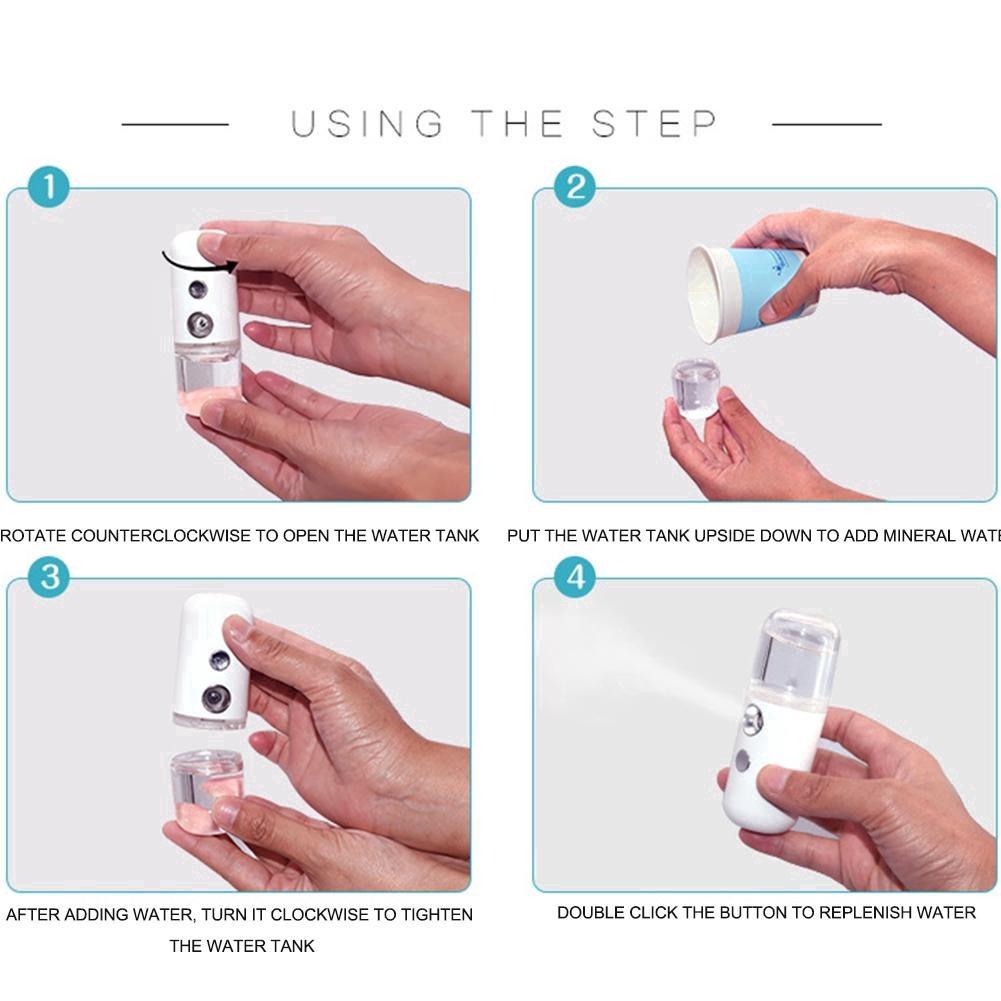 Máy phun sương tạo ẩm mini sạc USB