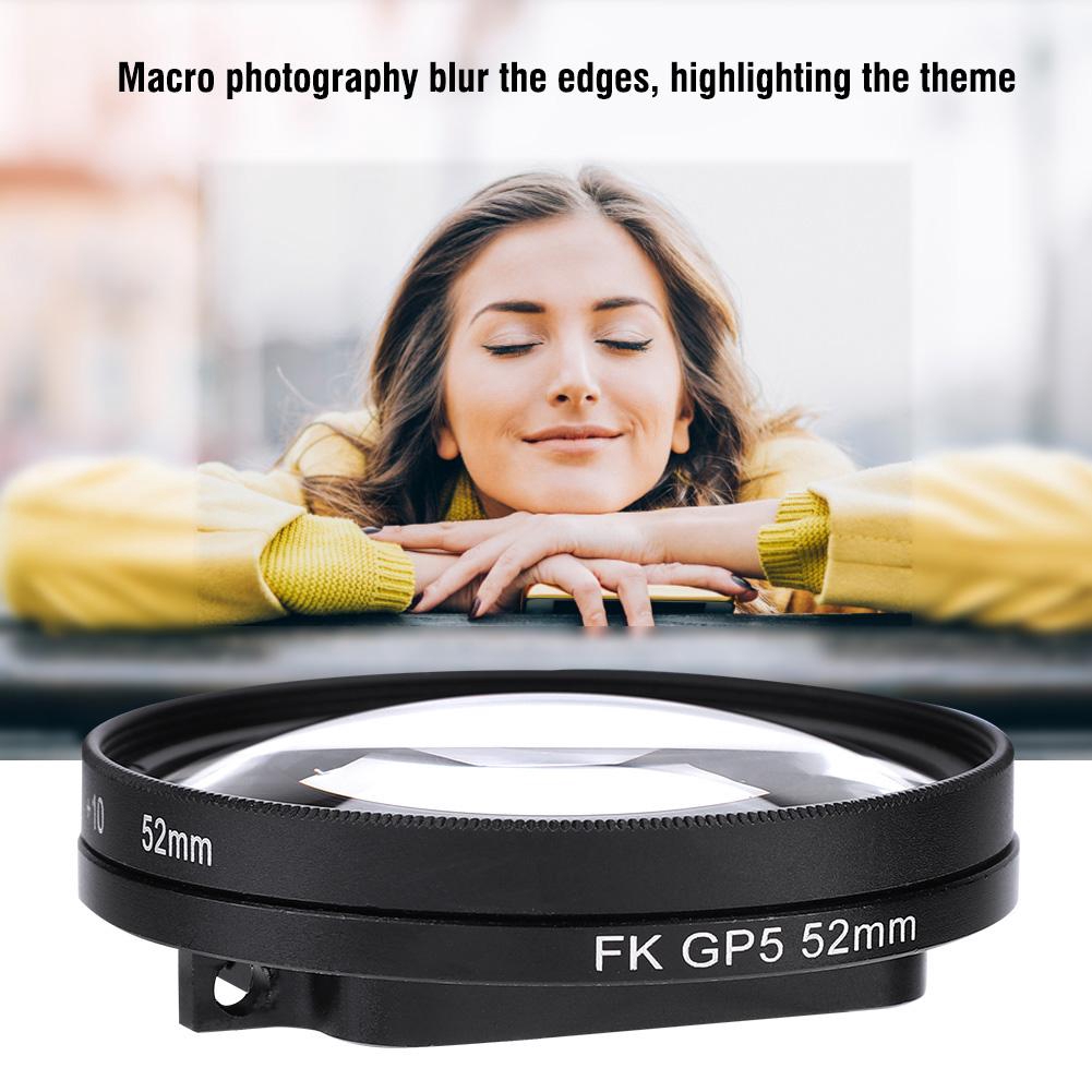 Ống kính cận cảnh macro cho camera hành trình GoPro Hero 6/5 52mm độ phóng đại 10X kèm phụ kiện